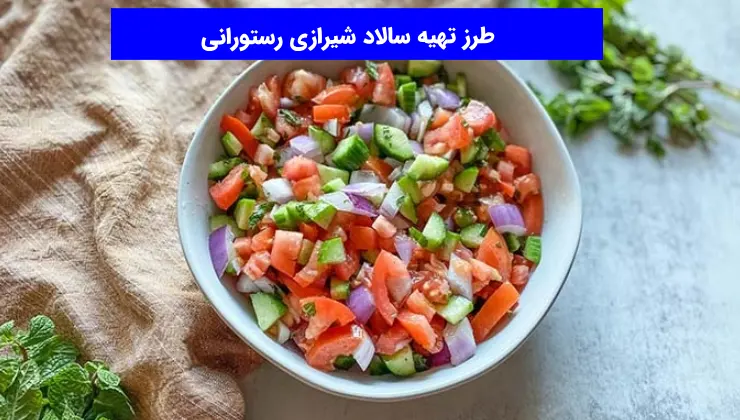 طرز تهیه سالاد شیرازی رستورانی